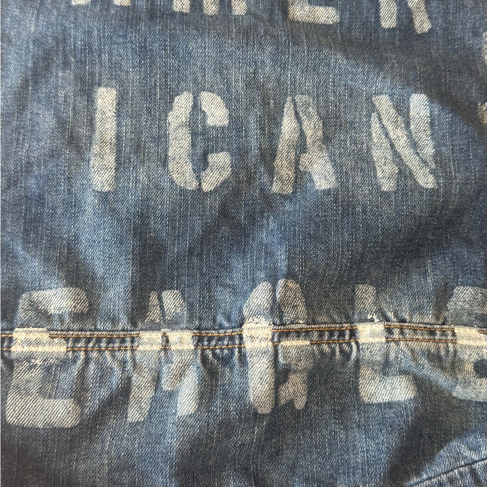 American Eagle Distressed Denim Tote Bag - Picture 4 of 10